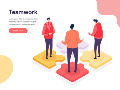 协作环境插图概念(Collaborative Environment Illustration Concept)