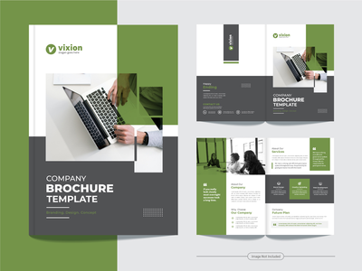 以 A4 格式清洁企业双折业务宣传册设计模板。(Clean corporate bi fold business brochure design template in A4 format.)