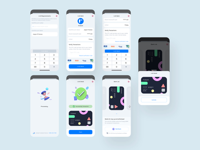 银行列表 - 数字钱包移动 UI 套件(Bank list - Digital Wallet Mobile Ui kits)