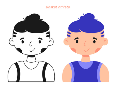 篮子头像图(Basket Avatar Illustration)