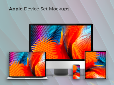 Apple 设备集模型(Apple Device Set Mockups)