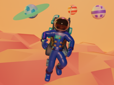 3D 插图宇航员(3D Illustration Astronaut)