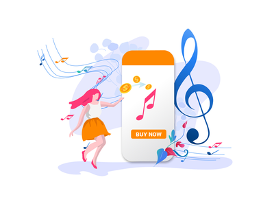 购买音乐插画 - FV(Buy Music Illustration - FV)