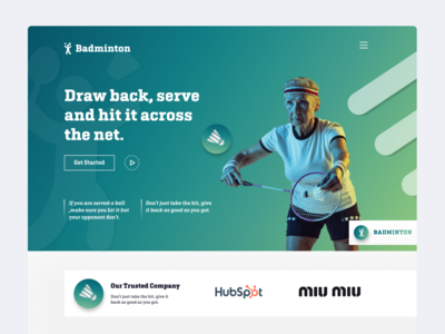 羽毛球登陆页面(Badminton Landing Page)
