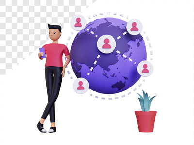 3d 在线连接图(3d online connection illustration)