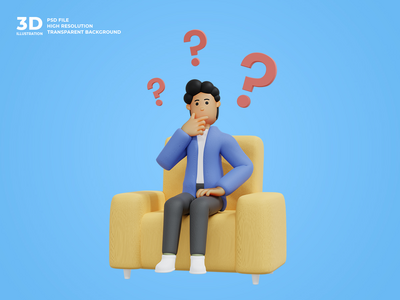 3d 业务人字符图(3d business man character illustration)