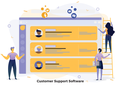 客户支持软件插图 CRM(Customer Support Software Illustrations CRM)