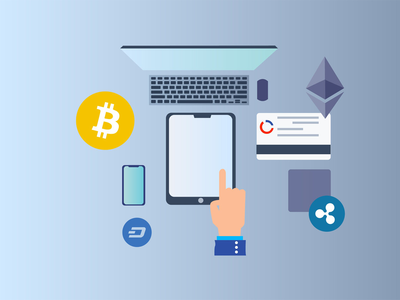 加密货币支付 2D 插图(Cryptocurrency Payment 2D Illustration)