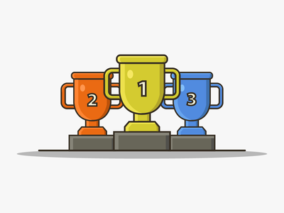 卡通插图奖杯(Cartoon illustrated trophy)