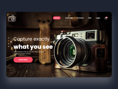 相机商店网页登陆模板(Camera Shop Web Landing Template)