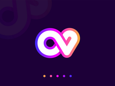 Ov 现代字母徽标模板(O V Modern Letter Logo Template)
