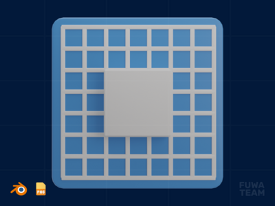 蓝图 - 3D 设计思维插图（正面）(Blueprint - 3D Design Thinking Illustration (front))