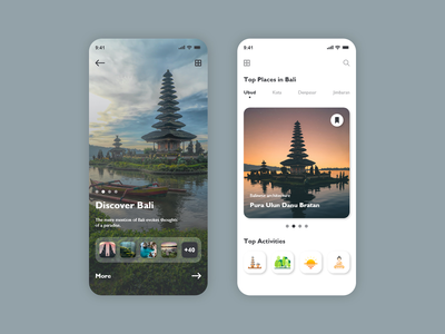 巴厘岛地方用户界面(Bali Places UI)