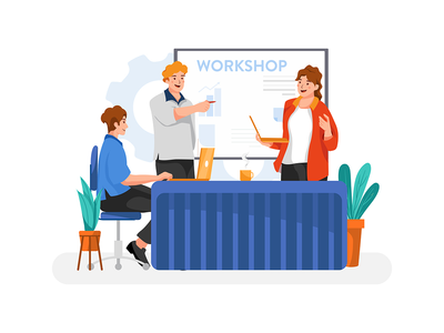 商业研讨会矢量图解概念(Business Workshop Vector Illustration concept)