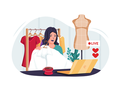 在线销售时尚的美容博主(Beauty blogger selling fashion online)