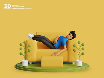 3d 男性角色是懒惰的(3d male character is lazy)