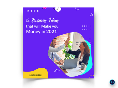 商业社交媒体帖子模板(Business Social Media Post Template)