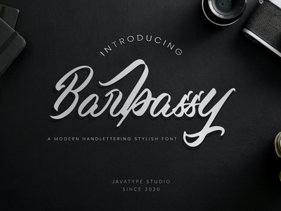 Barbassy - 现代手写字体脚本(Barbassy - A Modern Hand Lettering font Script)