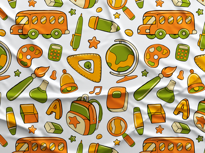 回到学校矢量无缝模式 #01(Back to School Vector Seamless Pattern #01)