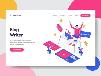 博客作者插图(Blog Writer Illustration)