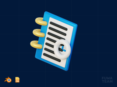 议程 - 3D 设计过程插图(Agenda - 3D Design Process Illustration)