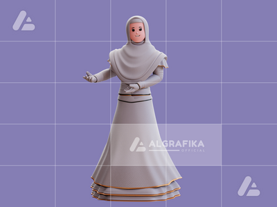 3d 婚礼新娘人物插画(3d wedding bride character illustration)