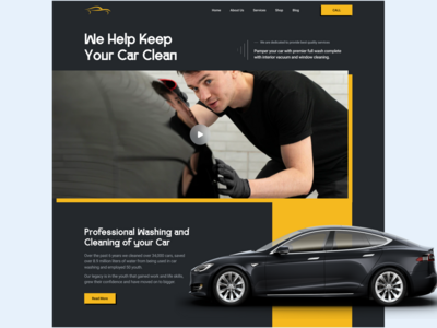 汽车清洁网站(Car Cleaning Website)