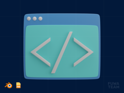 编码 - 3D SEO 插图（正面）(Coding - 3D SEO Illustration (front))