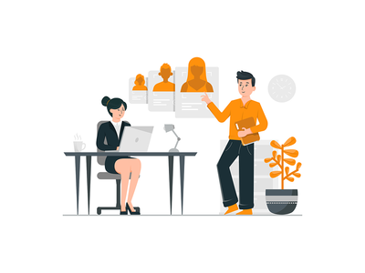 商务会议插图概念(Business Meeting Illustration concept)