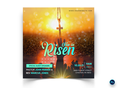 教会演讲社交媒体帖子模板(Church Speech Social Media Post Template)