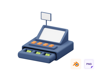 收银员 3D 图标(Cashier 3D Icon)