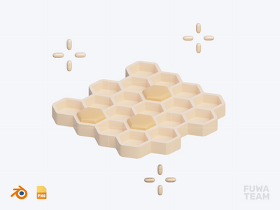 蜂巢 - 3D 秋季插图包(Bee Hive - 3D Autumn Illustration Pack)