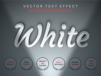 底灯 - 可编辑的文字效果，字体样式(Bottom Light - Editable Text Effect, Font Style)