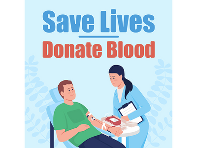 献血者社交媒体帖子模型(Blood donor social media post mockup)