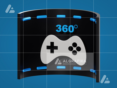 具有透明背景的 3d 360 视频视图对象(3d 360 video view object with transparent background)