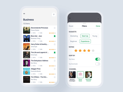 有声读物移动 UI 概念(Audio Book mobile UI concept)