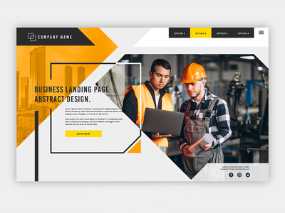 带照片的企业登陆页面(business landing page with photo)