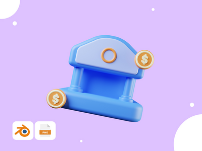 银行 - 3D 金融插图包(Bank - 3D Financial Illustration Pack)