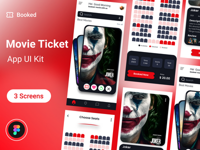 Booked Movies Sett 应用程序 UI 套件(Booked Movies Sett App UI Kit)