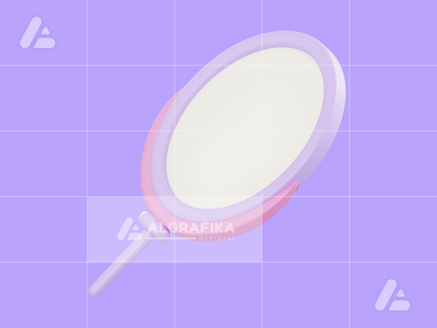 3d 插图美容镜对象(3d illustration beauty mirror object)