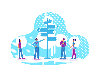 职业咨询平面概念矢量图(Career counseling flat concept vector illustration)