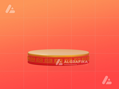 3d 中国新年对象小讲台(3d chinese new year object small podium)