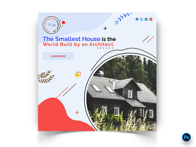 建筑社交媒体帖子模板(Architecture Social Media Post Template)