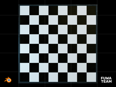 3D 国际象棋游戏在黑暗插图包中发光 - 棋盘（上）(3D Chess game glow in the dark illustration pack - Chess Board (Top))