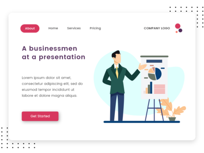 演示概念的商人(A businessmen at a presentation concept)