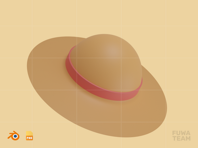 沙滩帽 - 3D 旅行和假期插图包(Beach Hat - 3D Travel & Holiday Illustration Pack)