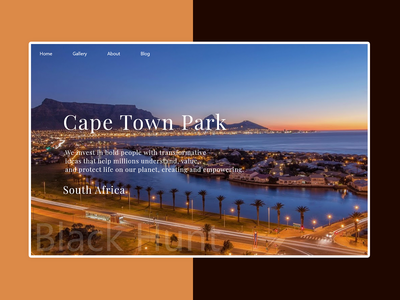 开普敦公园网页登陆页面(Cape Town Park Web Landing Page)