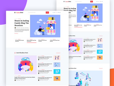 #01 GutenPost- 古腾堡博客网页模板(#01 GutenPost- Gutenberg Blog Web Template)