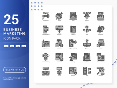 商业营销图标包(Business Marketing Icon Pack)