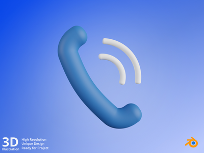 呼叫-网络电子商务和购物 3D 插图(Call - Web Ecommerce and Shopping 3D Illustration)